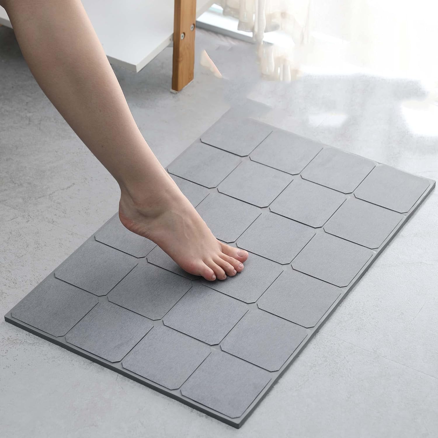 Diatomaceous Earth Stone Bath Mat Quick Drying Anti Slip for Bathroom