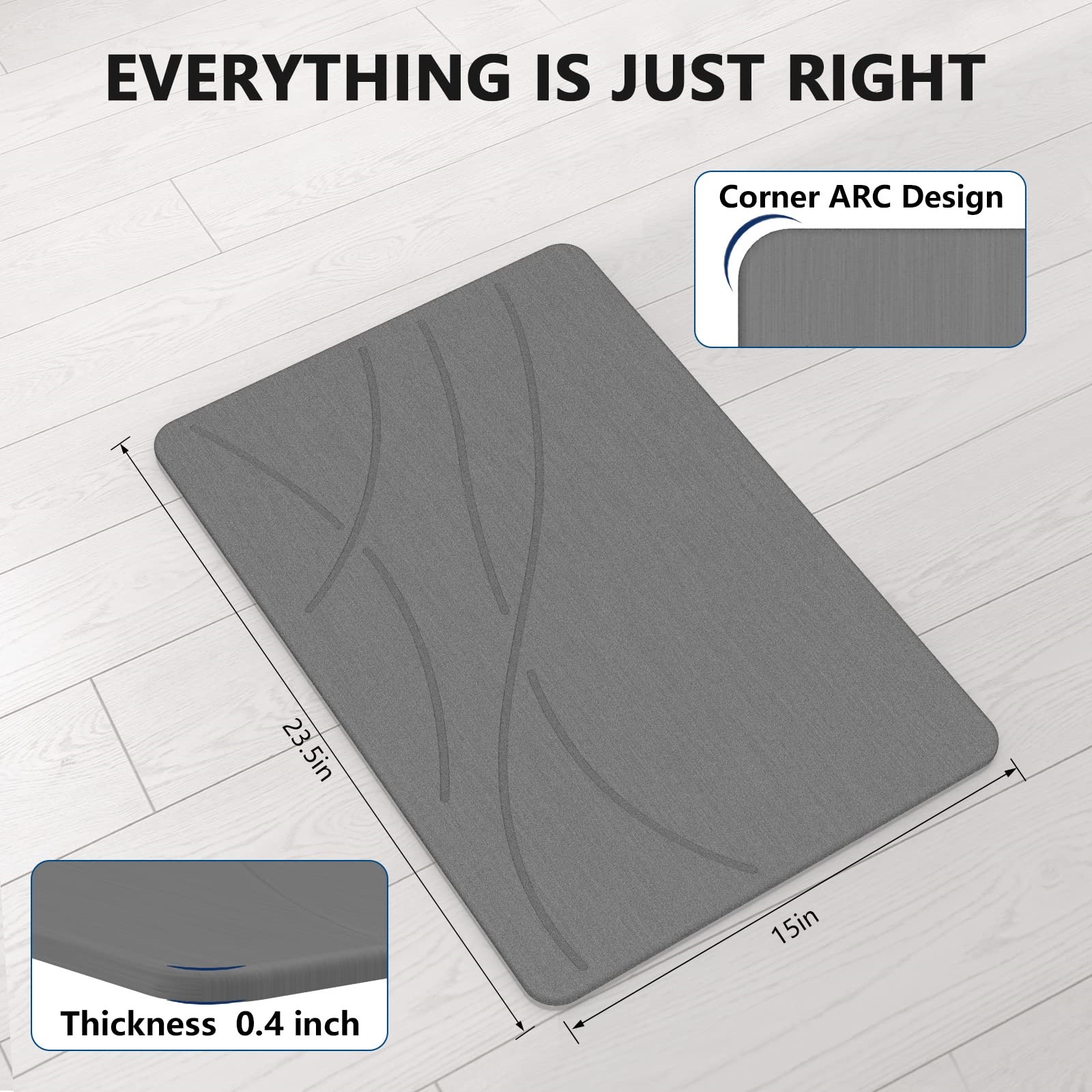 New Design Diatomaceous Earth Shower Mat Non Slip Natural Easy to Clean