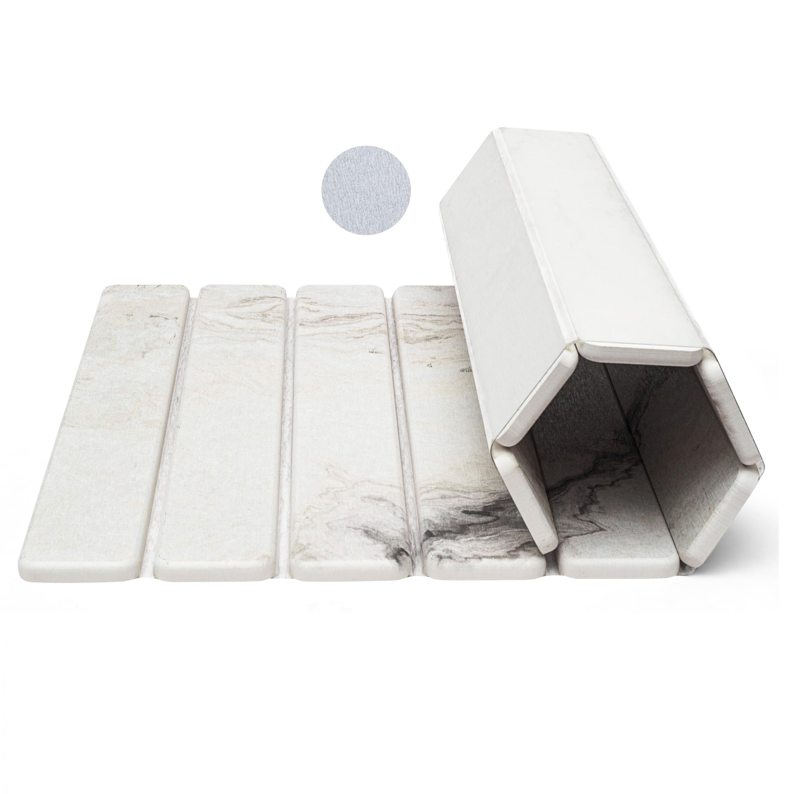 Diatomite Stone Bath Mat Rollable Anti Slip Super Absorbent Fast Dry Stone Drying Mat for Bathroom Floor