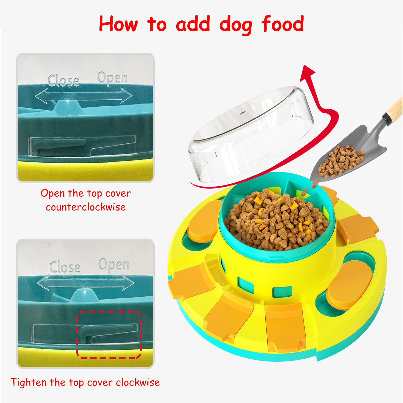 Dog Slow Feeder Food Treat Dispenser Interactive Training Toys