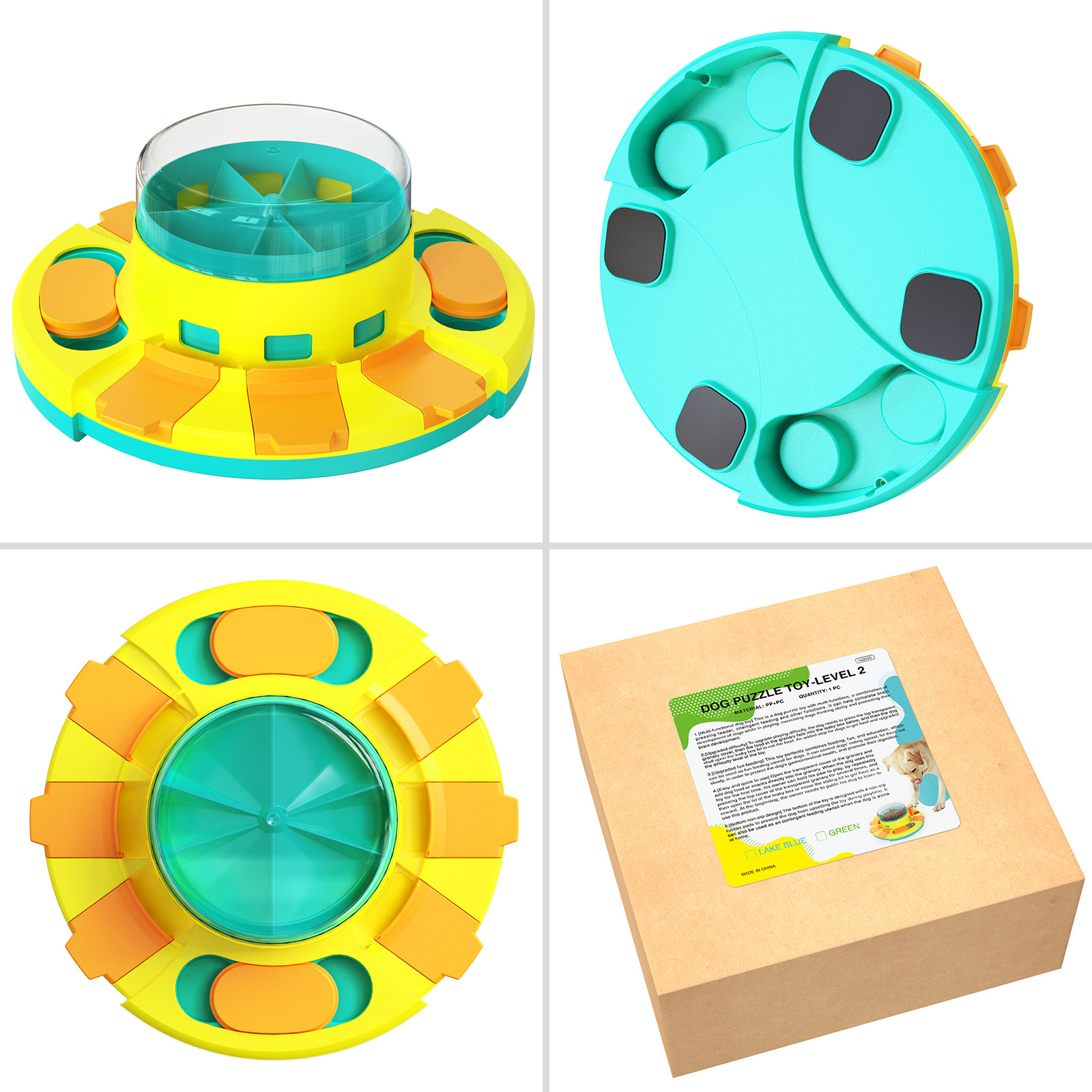 Dog Slow Feeder Food Treat Dispenser Interactive Training Toys