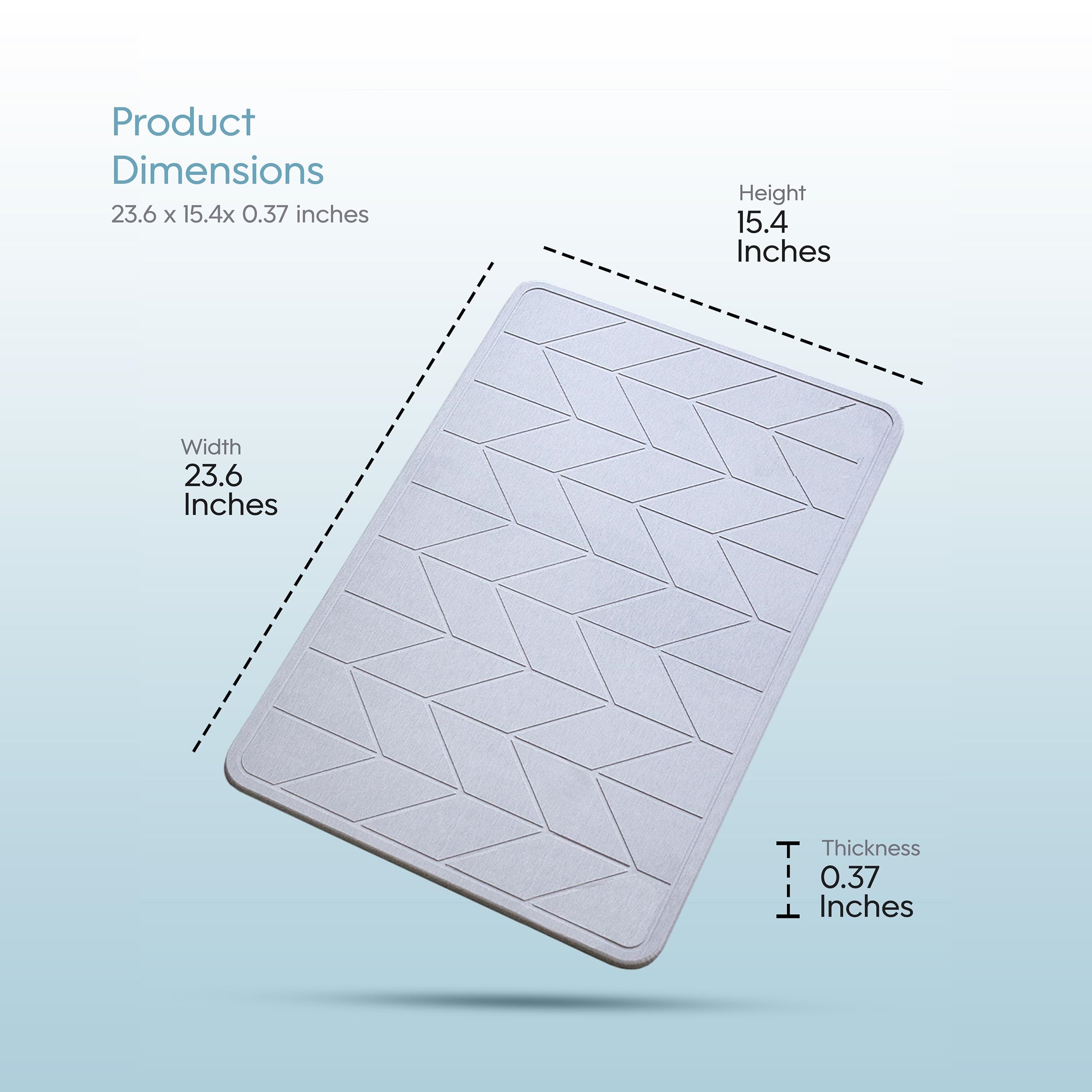 Stone Bath Mat Custom Diatomaceous Earth Shower Mat Stylish and Easy to Clean