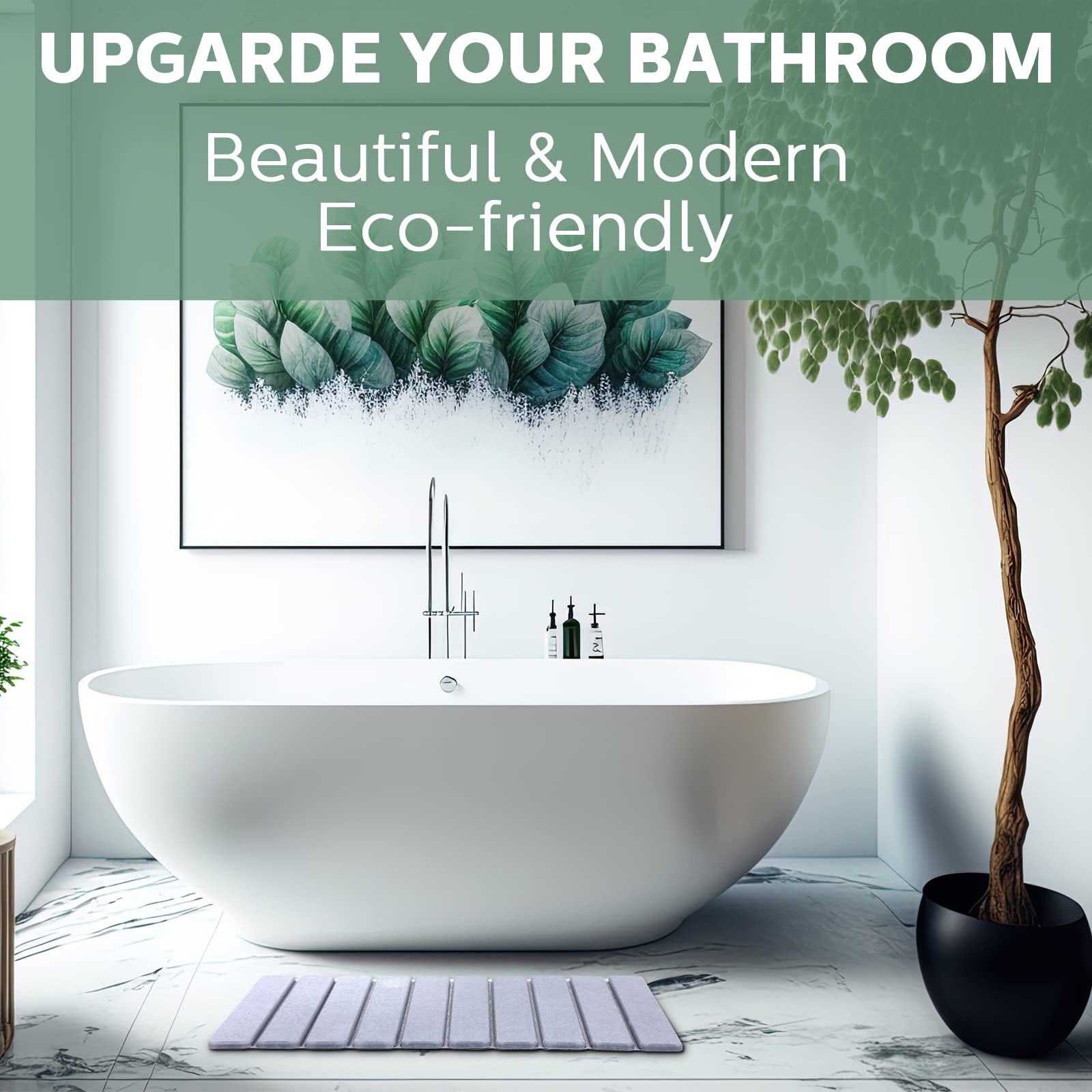 Rollable Diatomaceous Earth Quick Drying Bathroom Stone Mats Absorbent Suit for Kitchen Floor