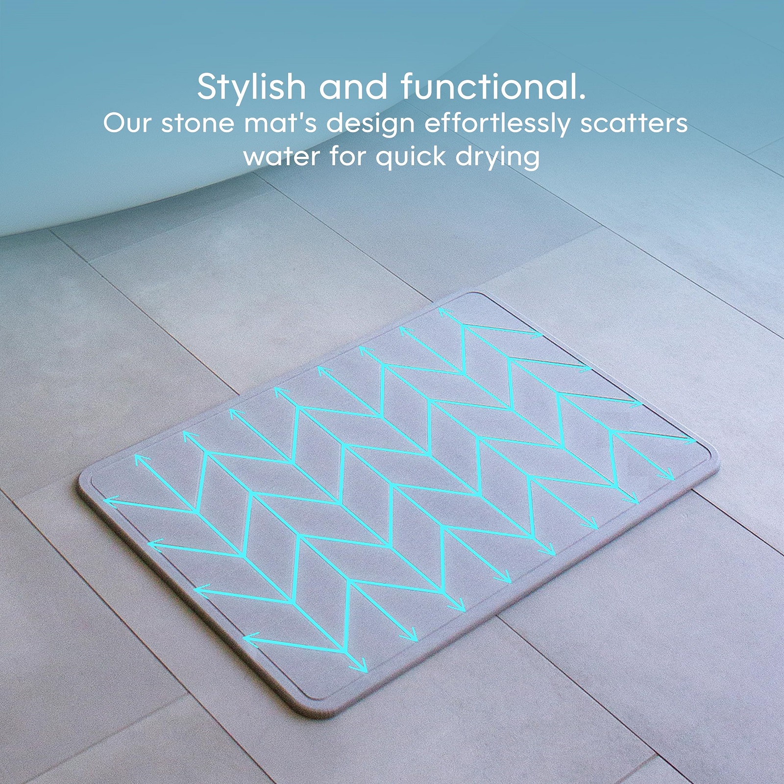 Stone Bath Mat Custom Diatomaceous Earth Shower Mat Stylish and Easy to Clean