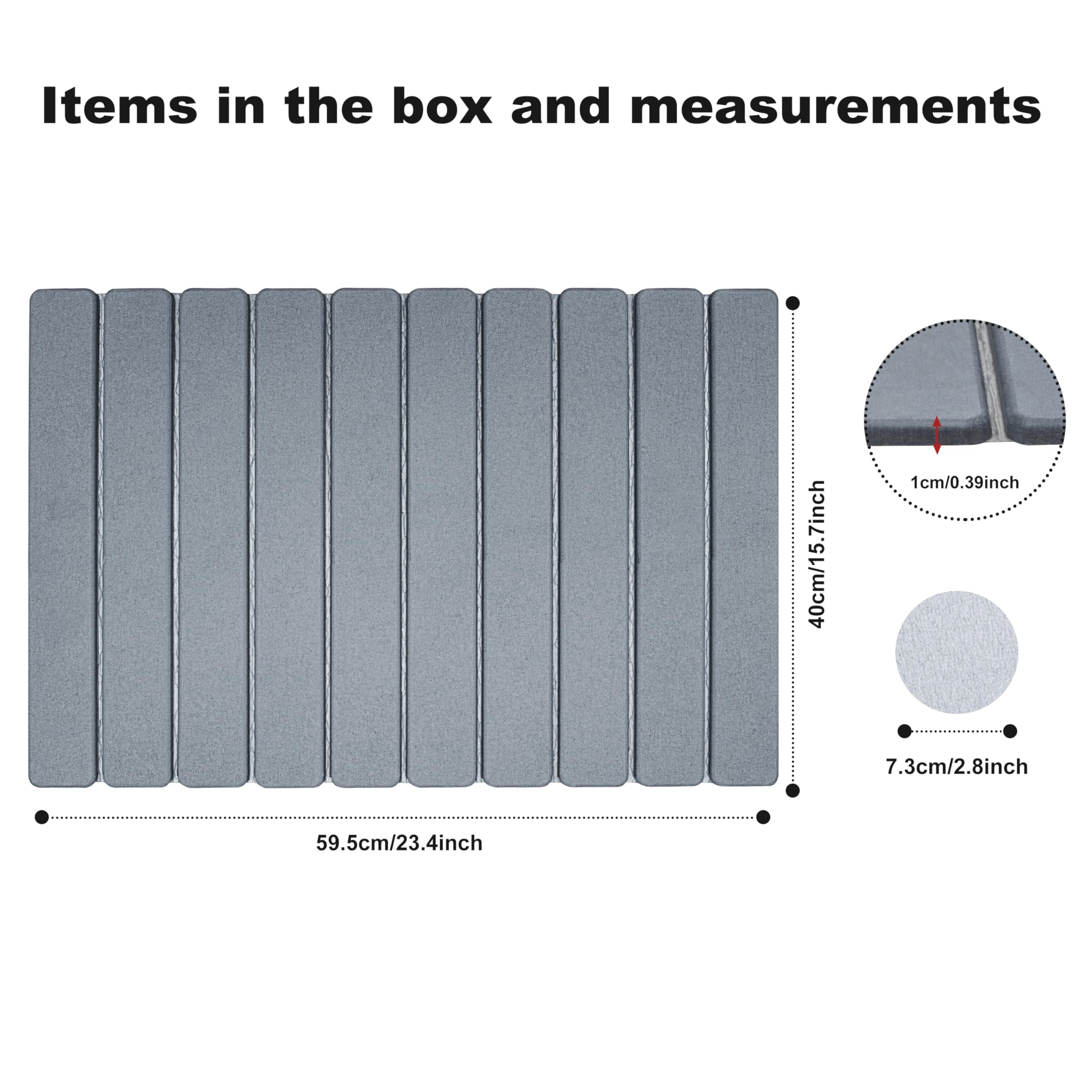 Stone Bath Mat Rollable Anti Slip Super Absorbent Diatomaceous Earth Stone Bathroom Mat