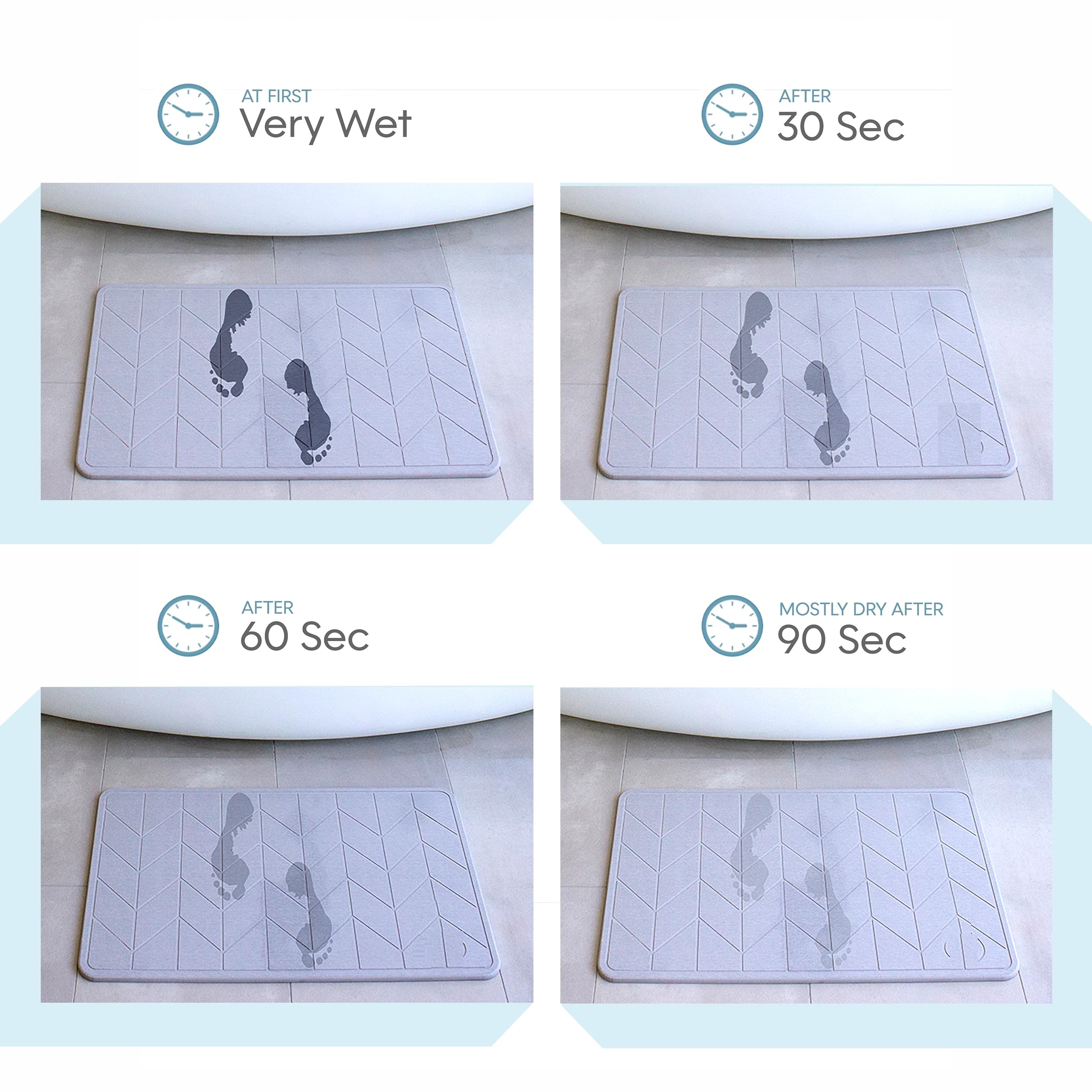 Stone Bath Mat Custom Diatomaceous Earth Shower Mat Stylish and Easy to Clean