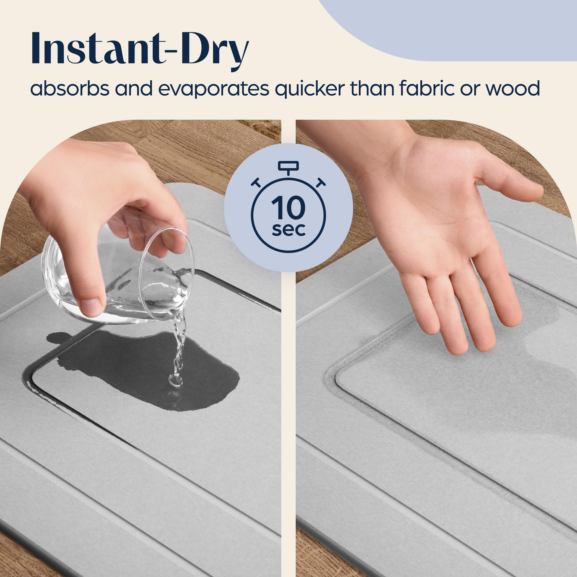 Large Diatomite Stone Bath Mat Quick Drying Diatomaceous Earth Bath Mat for Bathroom Shower