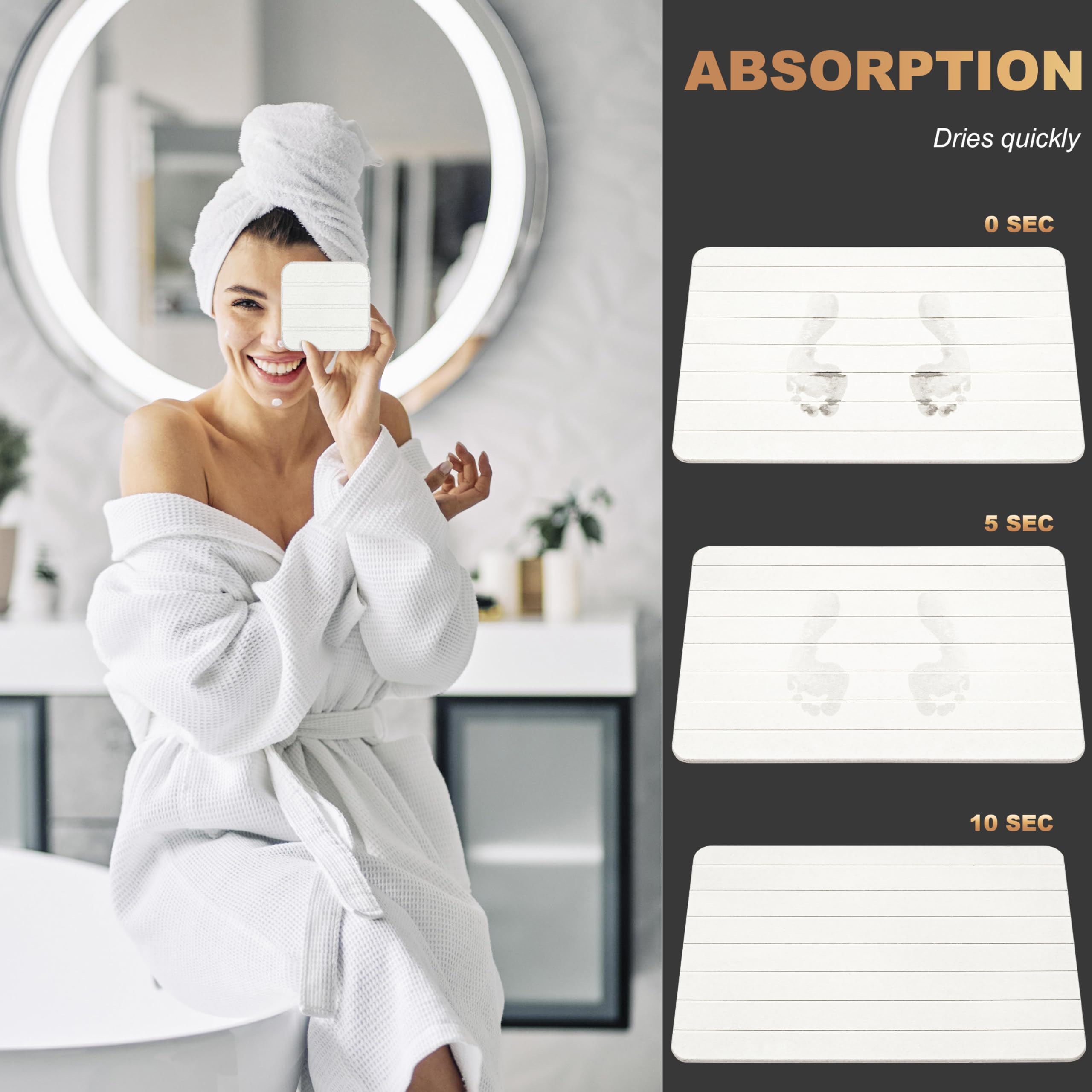 Hot Sale Diatomaceous Earth Stone Bath Mat Super Absorbent Instant Drying