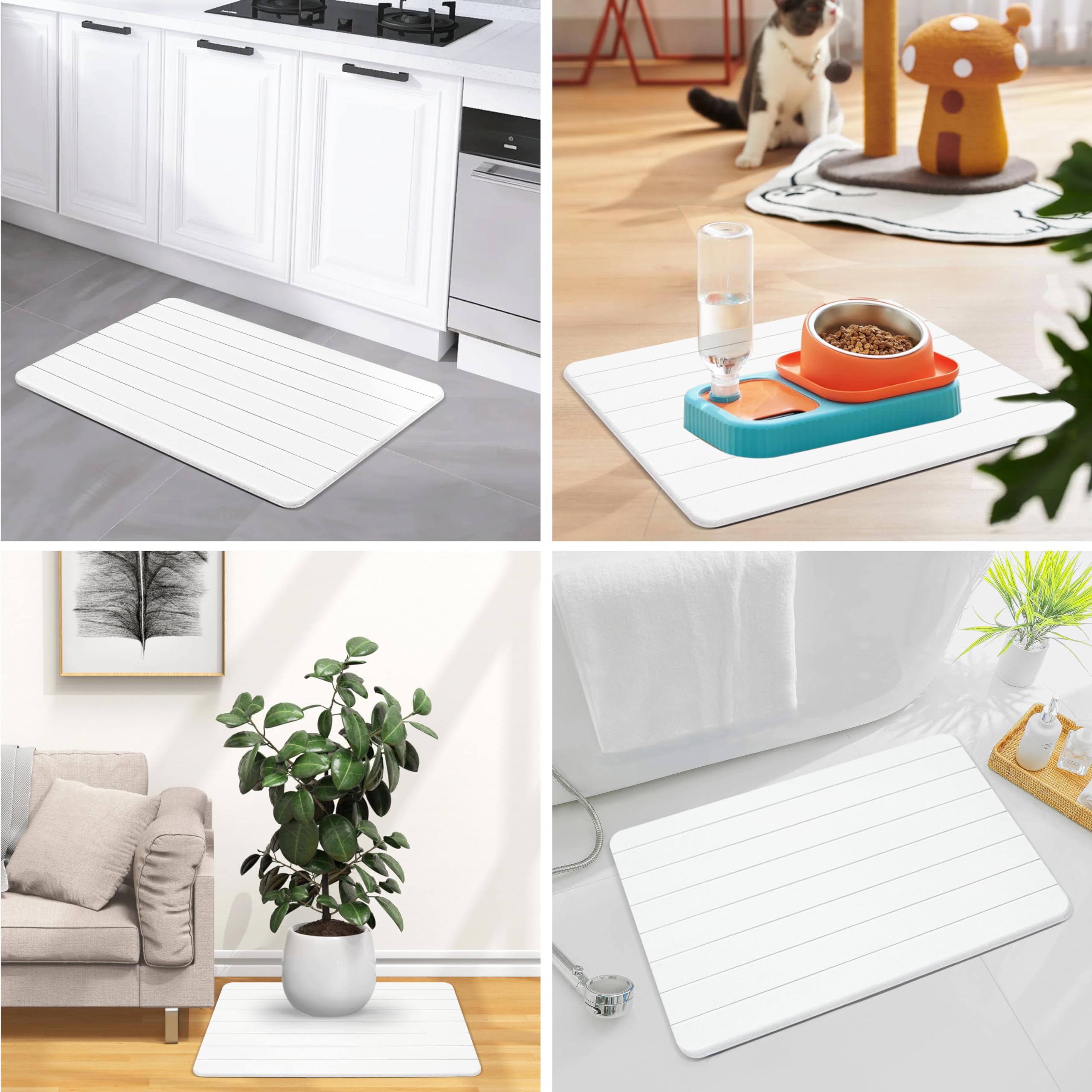 Hot Sale Diatomaceous Earth Stone Bath Mat Super Absorbent Instant Drying