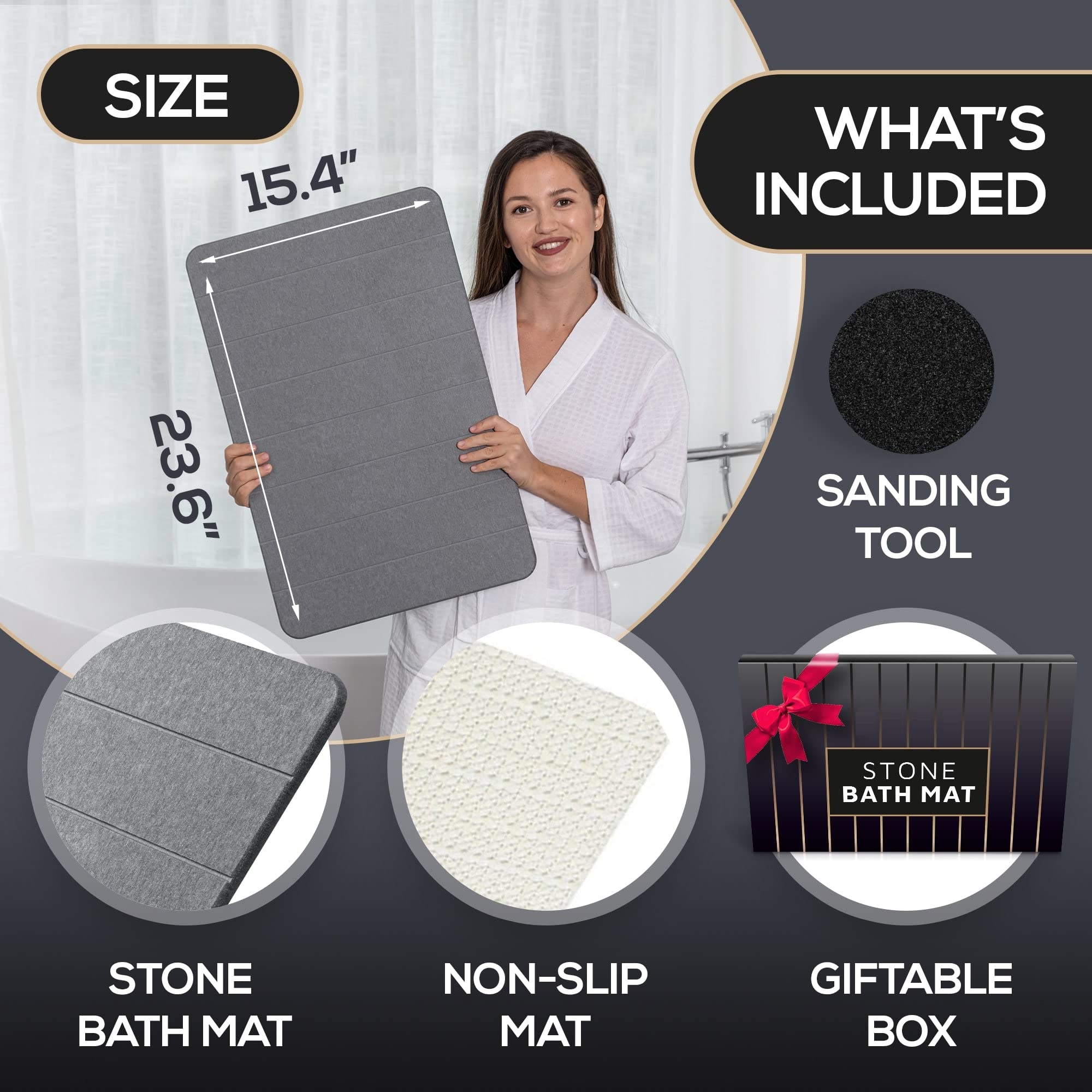 Factory Customized Bathroom Quick Drying Diatomaceous Earth Stone Mat