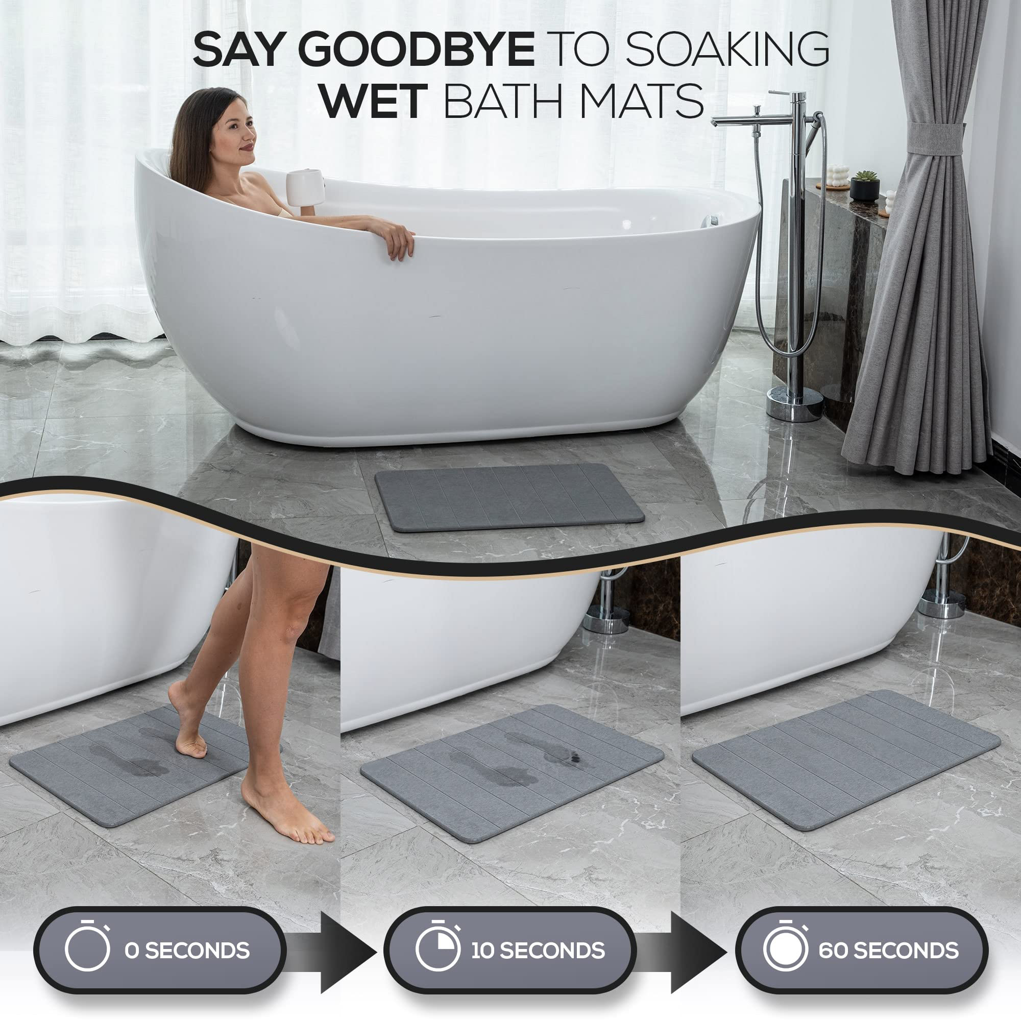 Factory Customized Bathroom Quick Drying Diatomaceous Earth Stone Mat