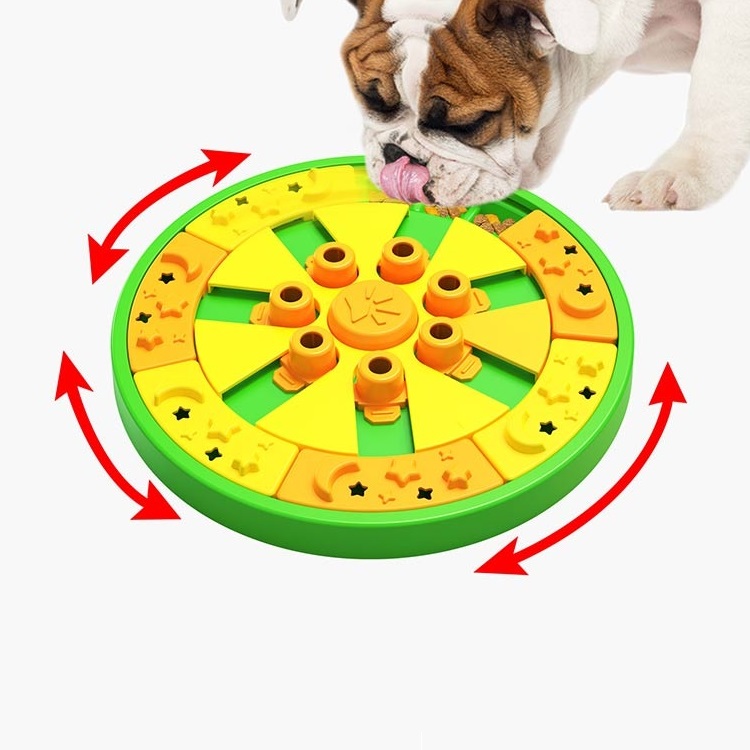 Dog Puzzle Toy Brain Stimulating IQ Training Disc Slow Feeder