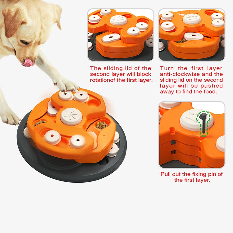 Dogs Puppy Food Treat Toys Level 3 in 1 Interactive Mental Stimulation Brain Games Boredom Busters