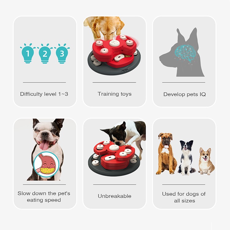 Dogs Puppy Food Treat Toys Level 3 in 1 Interactive Mental Stimulation Brain Games Boredom Busters