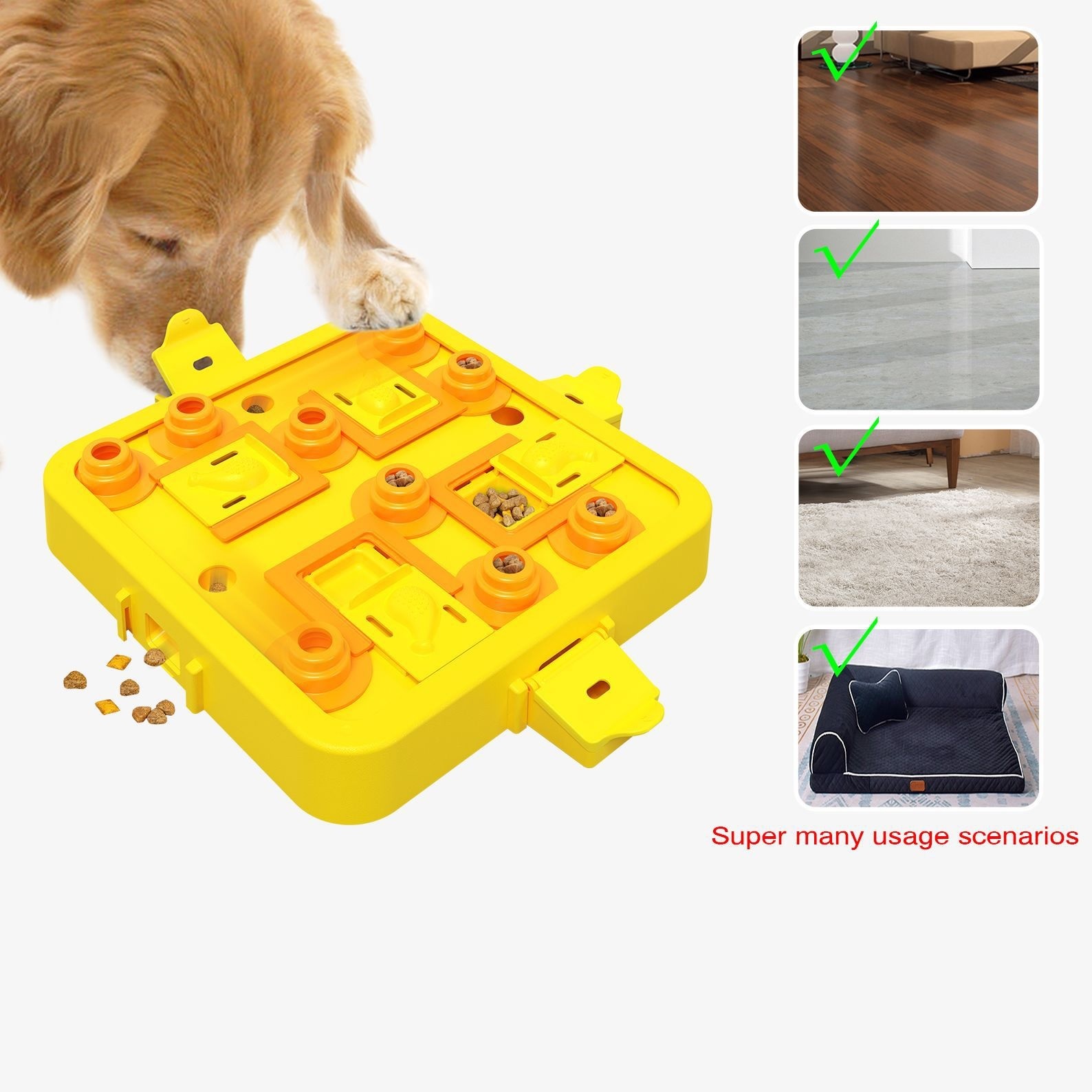 Dogs Puzzle Toy Puppy Brain Stimulating IQ Chess Food Treat Feeder