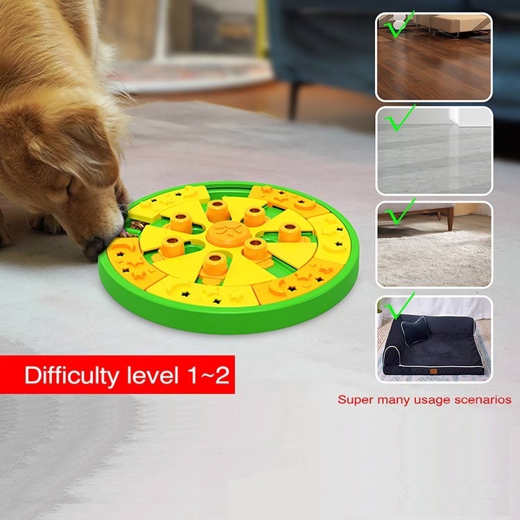 Dog Puzzle Toy Brain Stimulating IQ Training Disc Slow Feeder