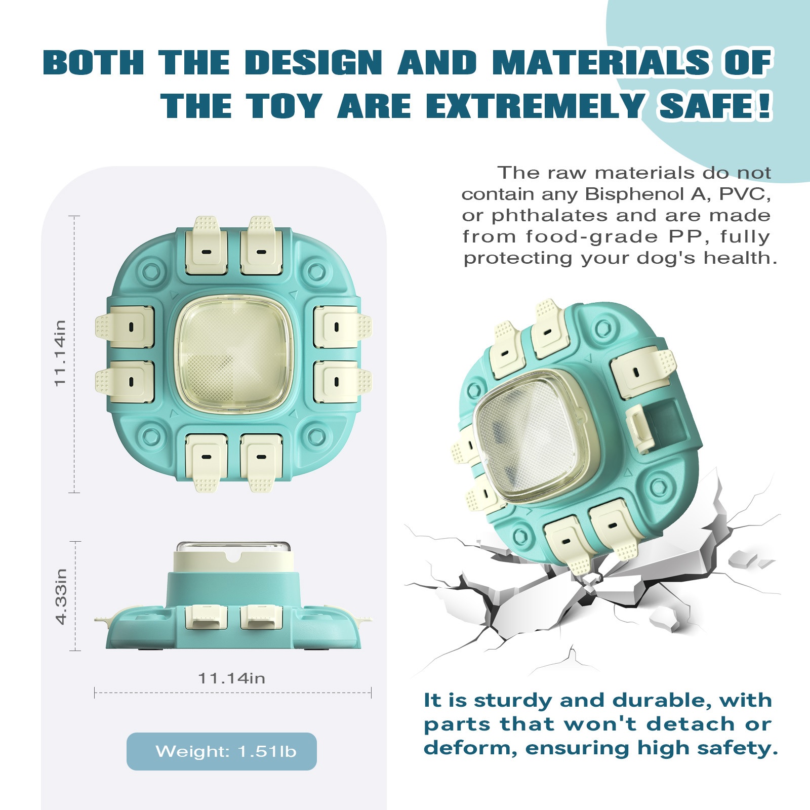 New educational Dog Puzzle Toy Push Button Slow Food Treat Feeder