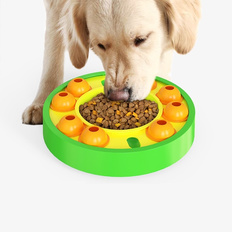 Large Capacity Spinning Dog Puzzle Feeder Food Slow Bowl Dispenser Interactive puzzle toys