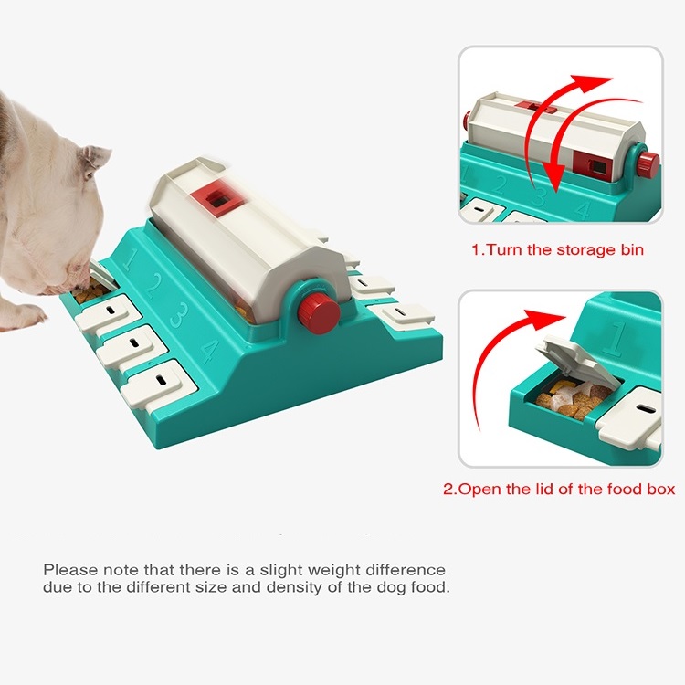 All in ONE 2 in 1 Paw Activated Rolling Dog Puzzle Toy Slow Puzzles Feeder