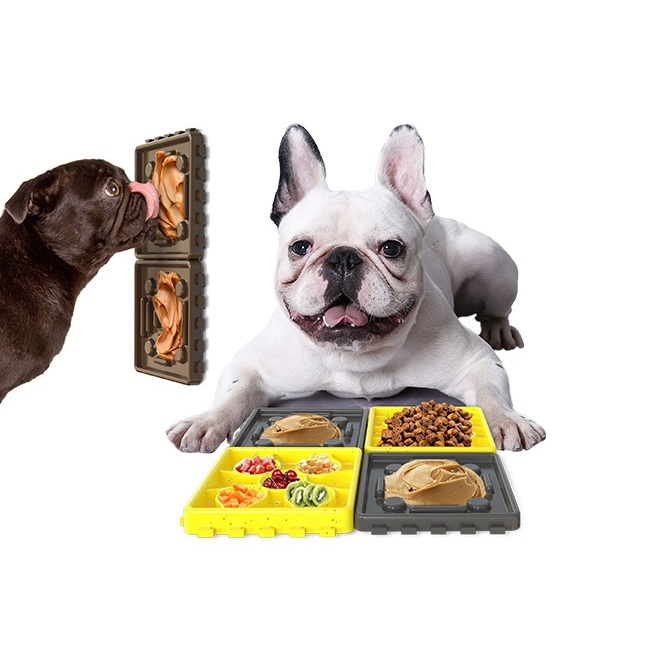 Dog Slow Feeding Lick Mat Peanut Butter Licking Plate for Doggy Puppy Indoor Application