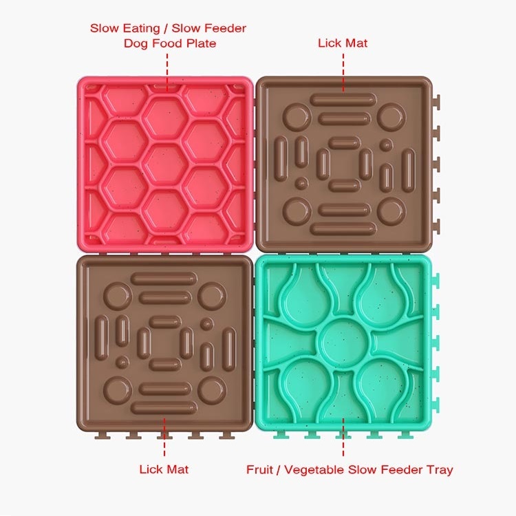 Dog Slow Feeding Lick Mat Peanut Butter Licking Plate for Doggy Puppy Indoor Application