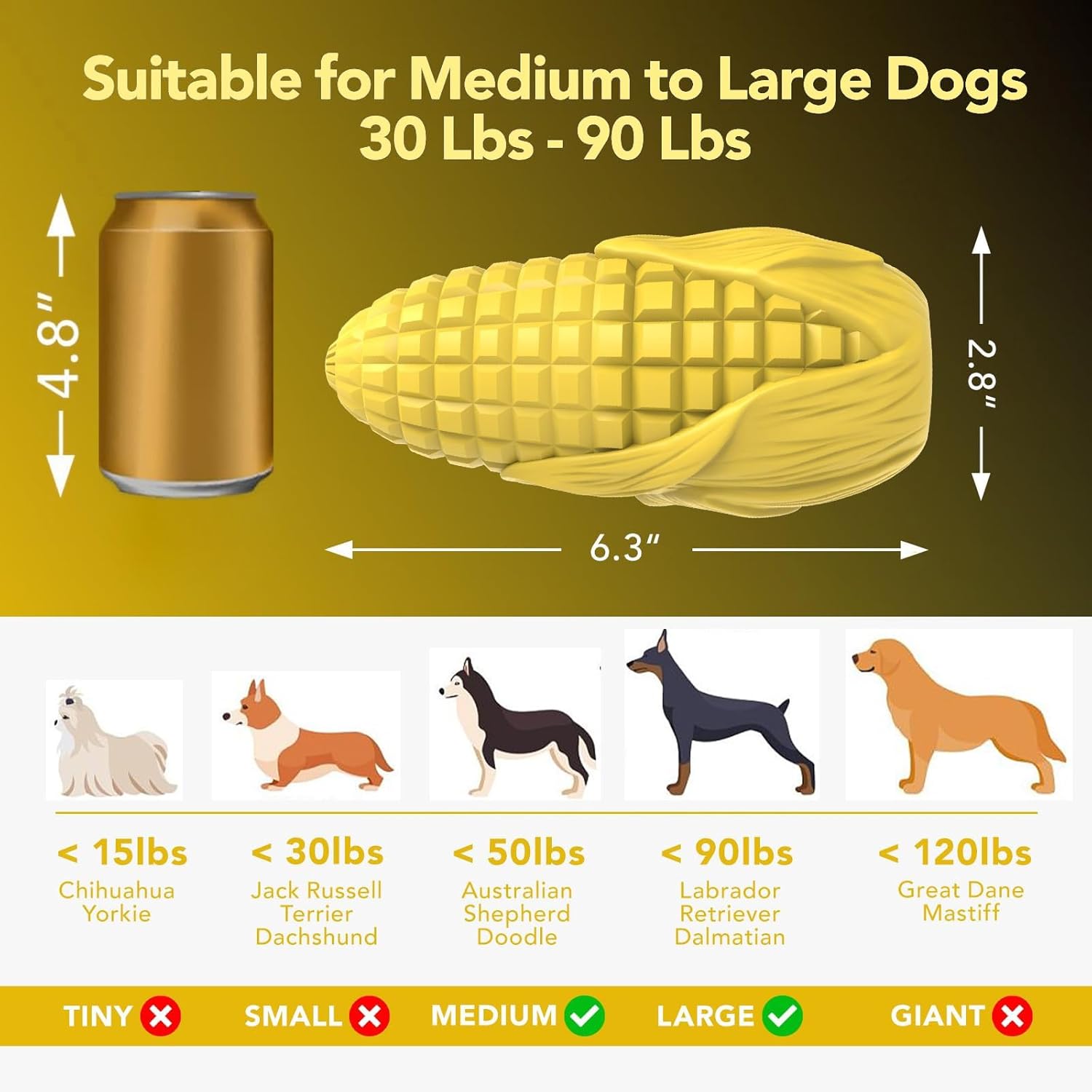 Corn Stick Durable Teeth Cleaning Toy Squeaky Interactive Dog Chew Toys