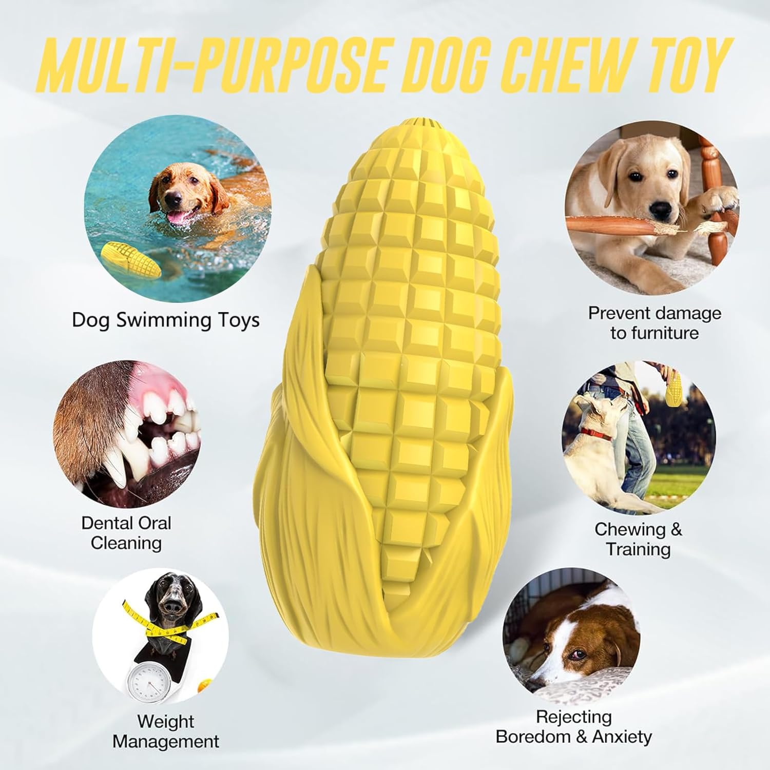 Corn Stick Durable Teeth Cleaning Toy Squeaky Interactive Dog Chew Toys