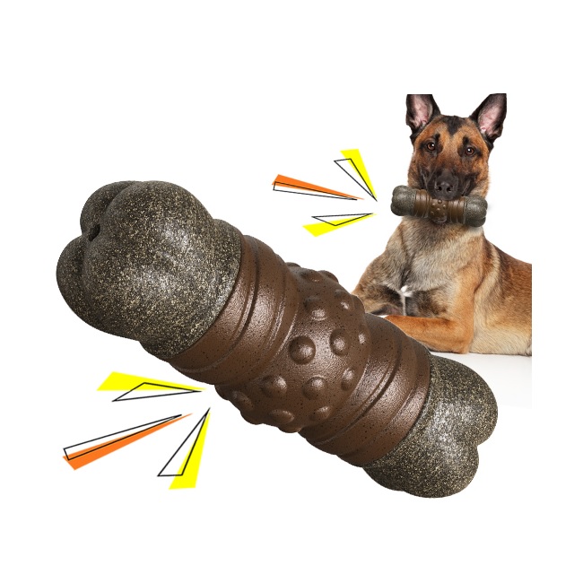 Squeaky Bone Dog Toy Durable Chew Toys for Large Medium Breed Dog