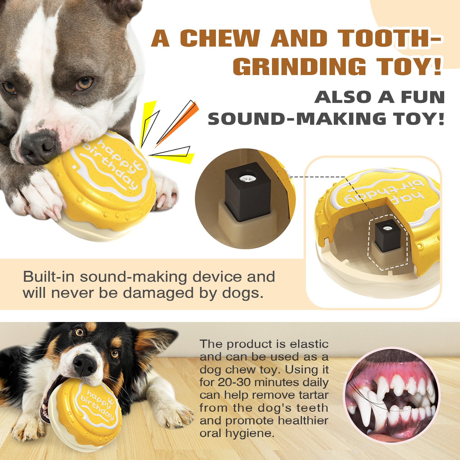 Dog Birthday Cake Toys for Puppy Gifts Dog Squeaky Toys