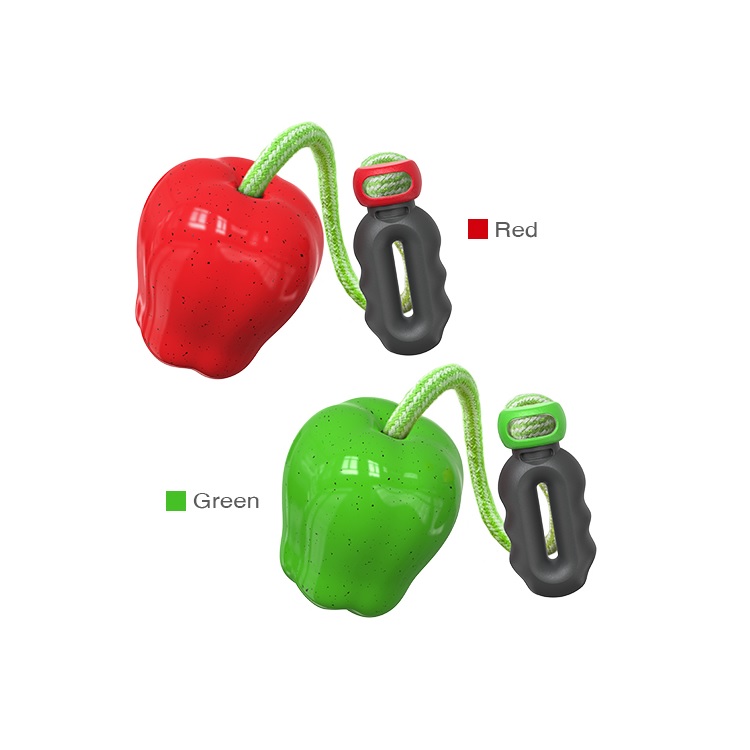 Dog Rope Toys Squeaky Apple Pet Teeth Grinding Toy for Small Medium Large Breed