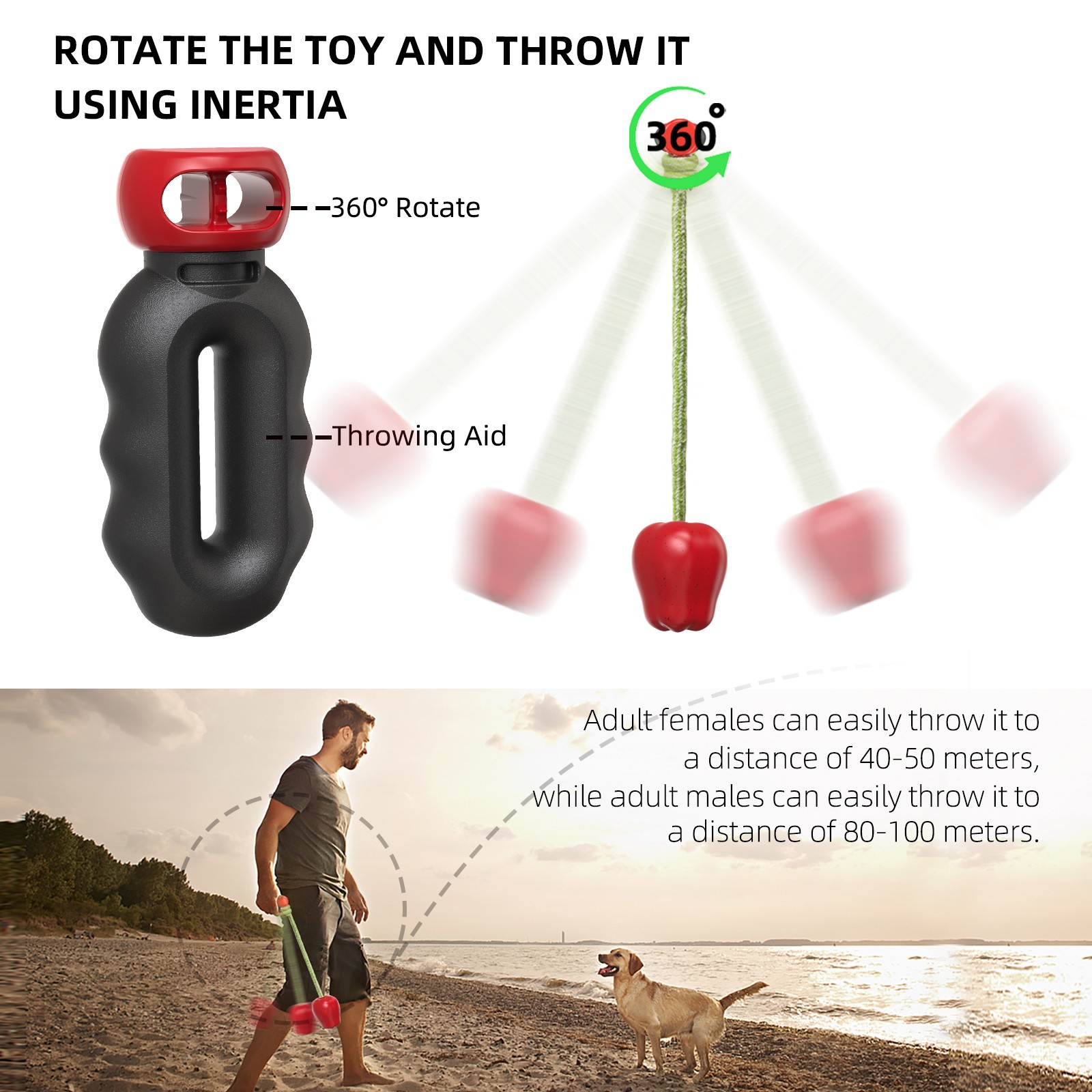 Dog Rope Toys Squeaky Apple Pet Teeth Grinding Toy for Small Medium Large Breed