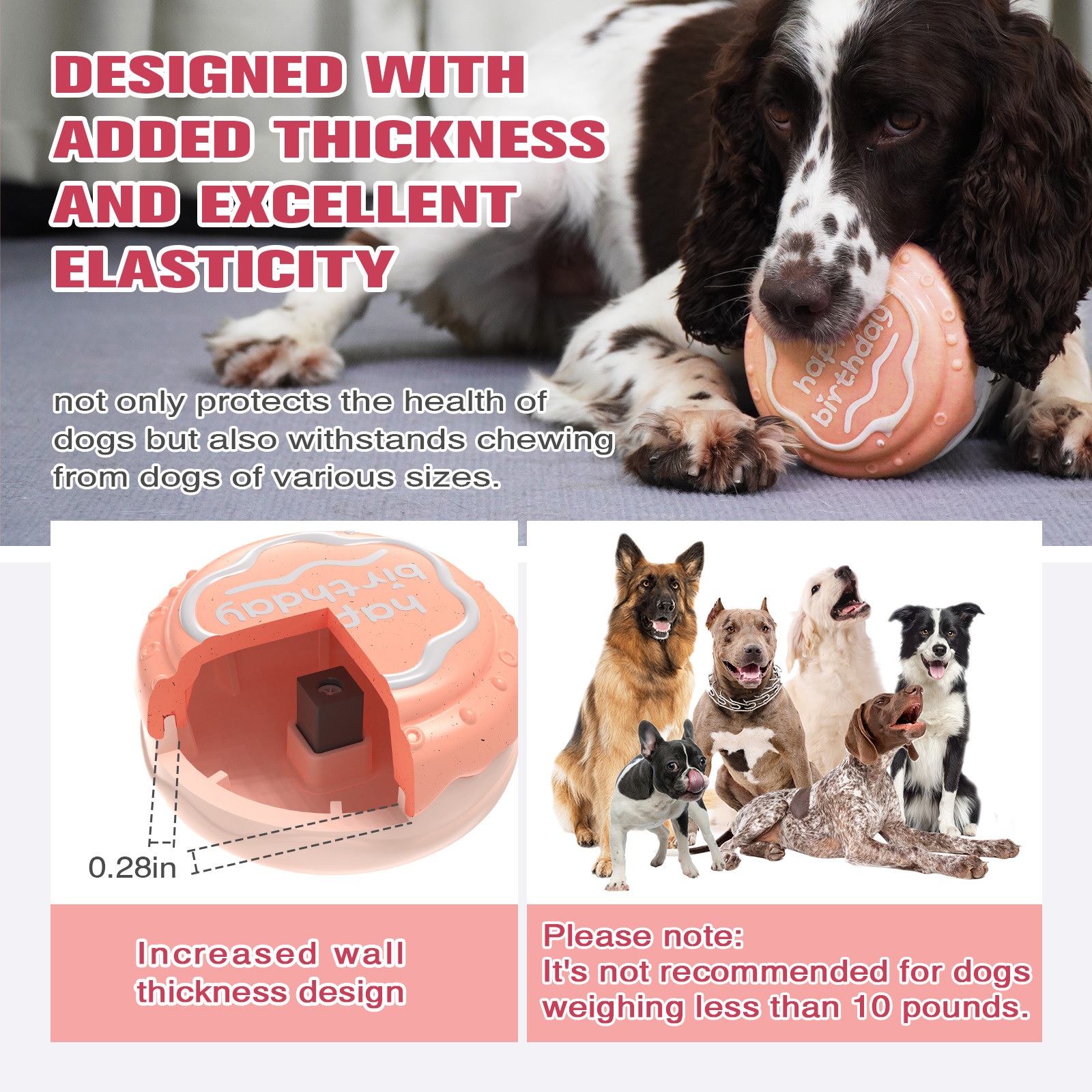 Dog Birthday Cake Toys for Puppy Gifts Dog Squeaky Toys