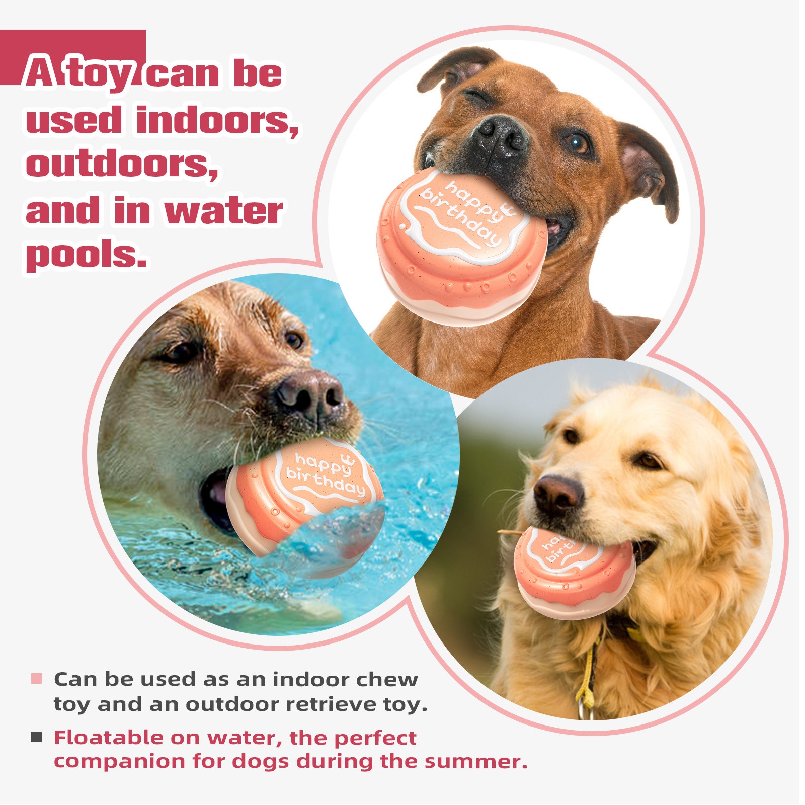 Dog Birthday Cake Toys for Puppy Gifts Dog Squeaky Toys