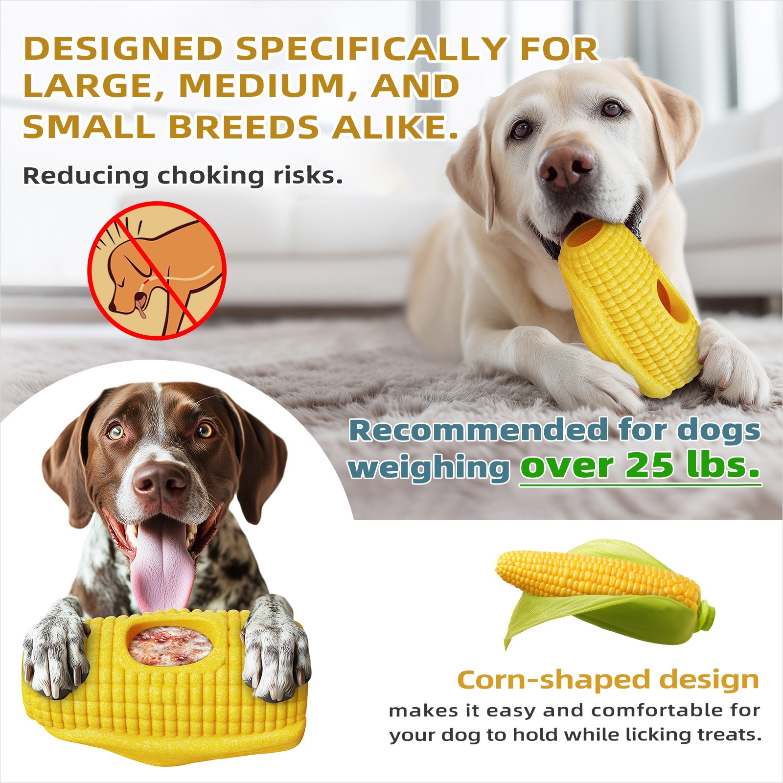 Corn Mold Cups Dog Enrichment Chew Toy for Aggressive Chewers