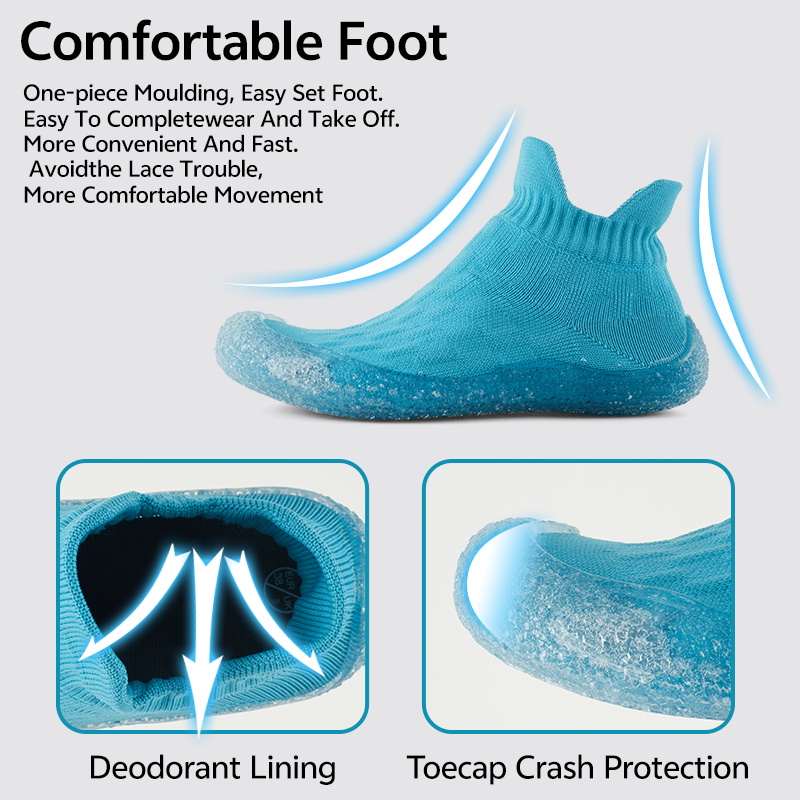 Wholesale High-Top Water Shoes Quick Dry Flyknit Wading Shoes for Beach Surfing Diving