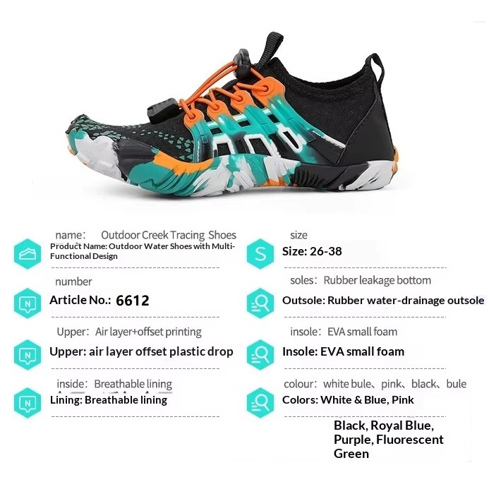 Factory Sale Water Sports Shoes Beach Outdoor Diving Swimming Aqua Shoes