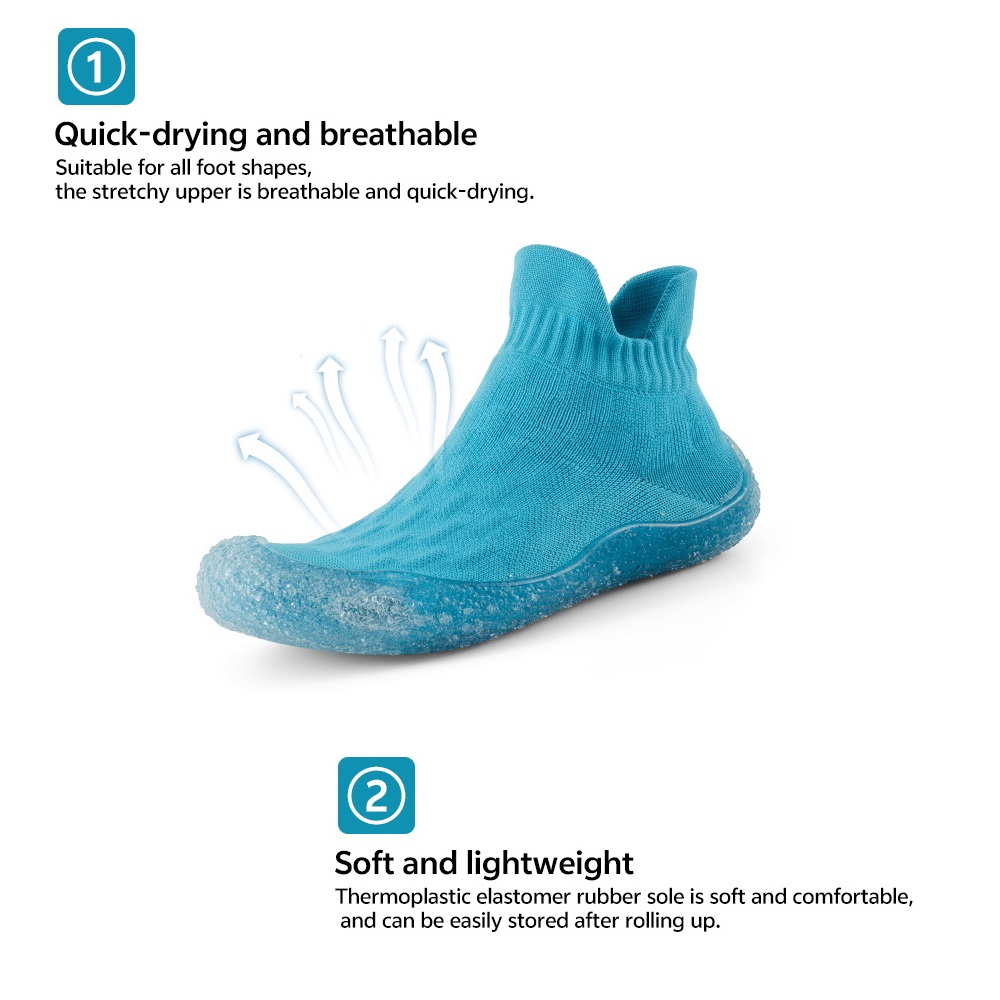 Wholesale High-Top Water Shoes Quick Dry Flyknit Wading Shoes for Beach Surfing Diving