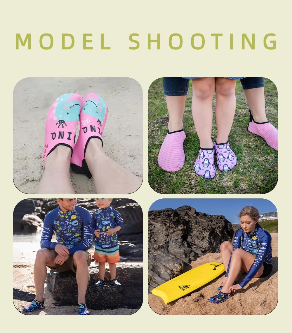 Custom Cartoon Kids Waterproof Water Shoes Anti-Slip Aqua Socks for Beach Outdoor