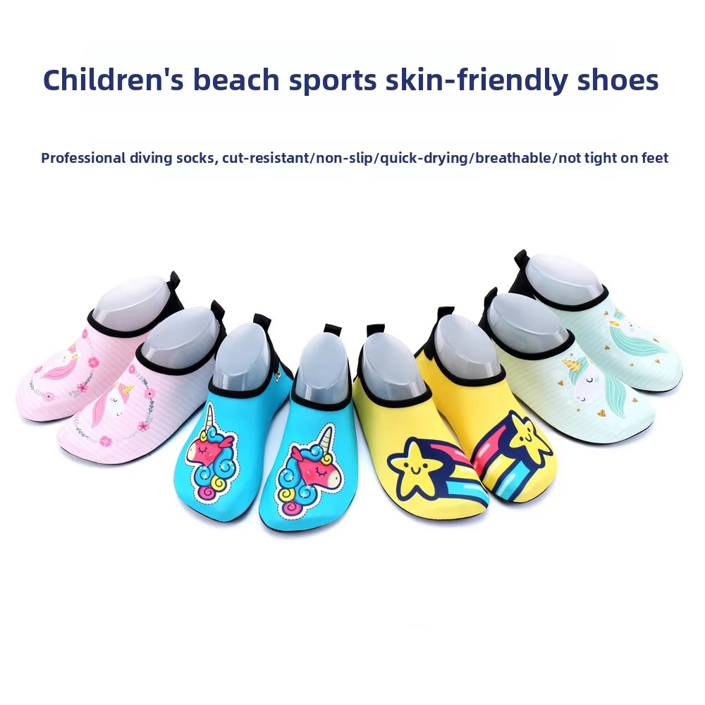 Custom Cartoon Kids Waterproof Water Shoes Anti-Slip Aqua Socks for Beach Outdoor