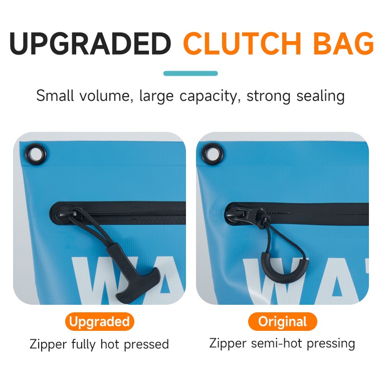 Durable Lightweight Waterproof Bag Fanny Pouch IPX7 Floating Dry Bag with Zipper Handle Adjustable Strap for Storage Toiletries Travel Beach