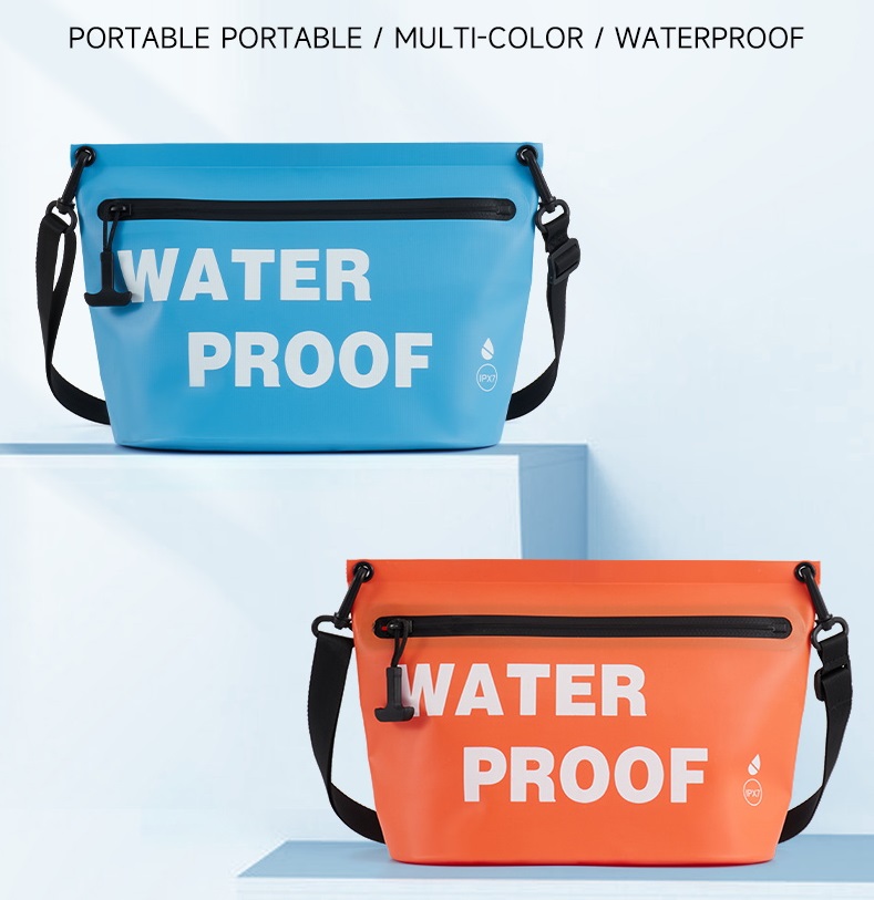 Durable Lightweight Waterproof Bag Fanny Pouch IPX7 Floating Dry Bag with Zipper Handle Adjustable Strap for Storage Toiletries Travel Beach