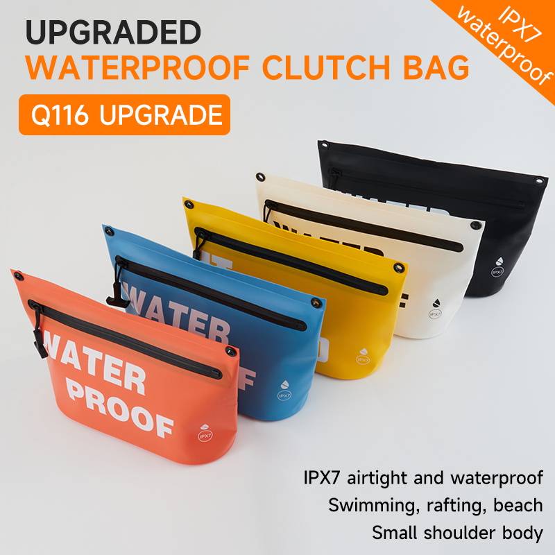 Durable Lightweight Waterproof Bag Fanny Pouch IPX7 Floating Dry Bag with Zipper Handle Adjustable Strap for Storage Toiletries Travel Beach