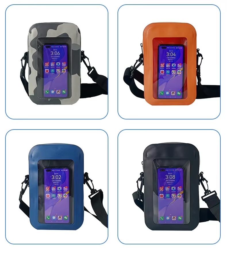 Waterproof Sling Bag with Phone Touch Screen for Beach Kayaking Swimming Waterproof Waist Pouch Dry Bag