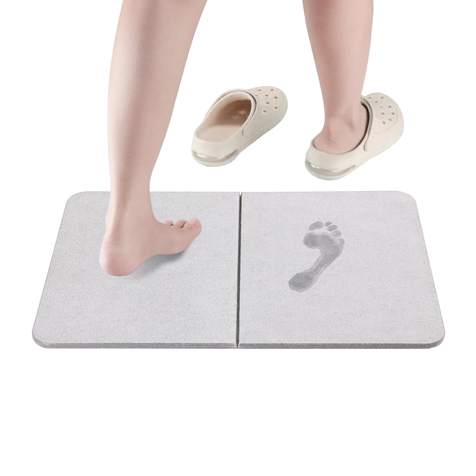 Custom Stitching Stone Bath Mat Natural Easy to Clean Diatomaceous Earth Shower Mat for Kitchen Bathroom