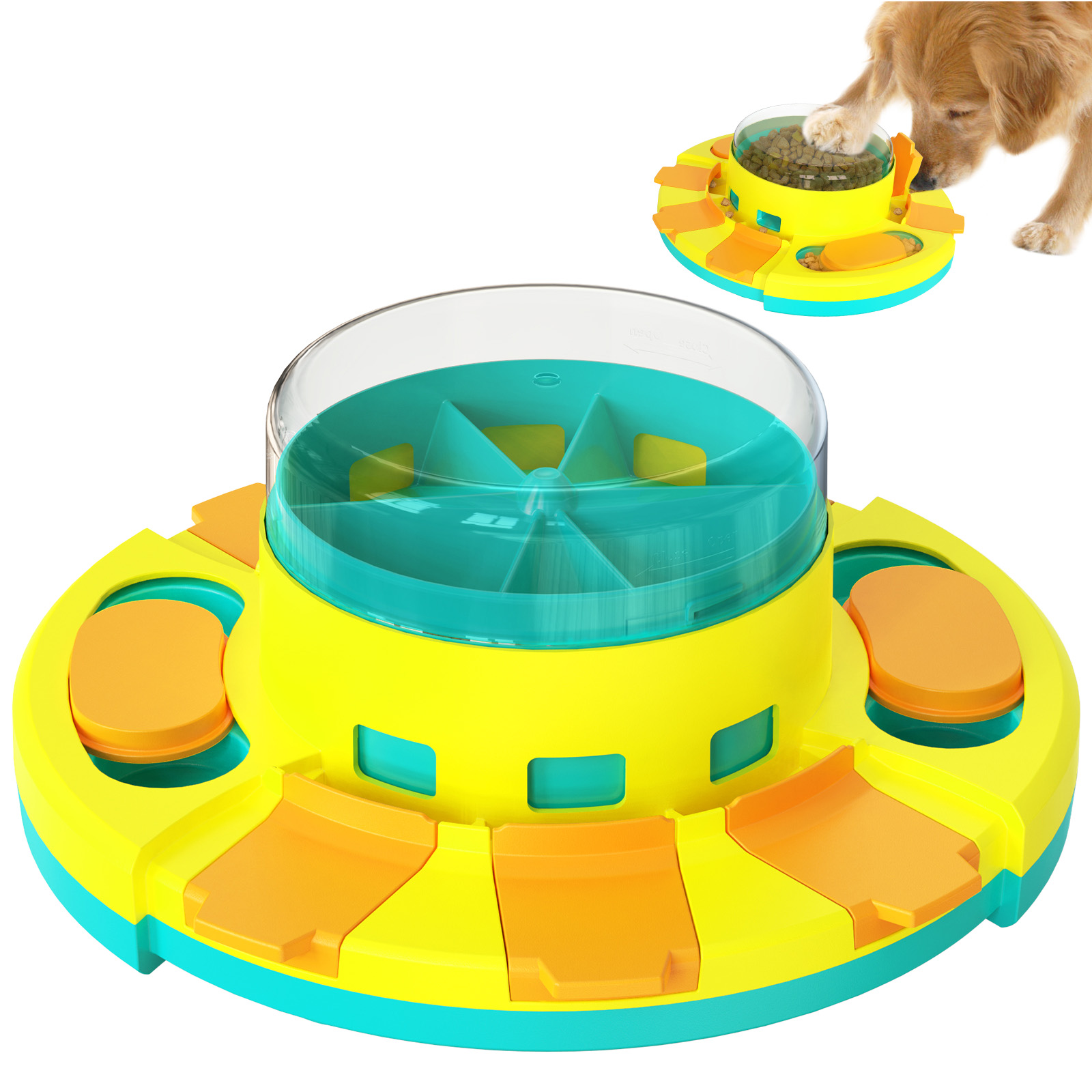 Dog Slow Feeder Food Treat Dispenser Interactive Training Toys