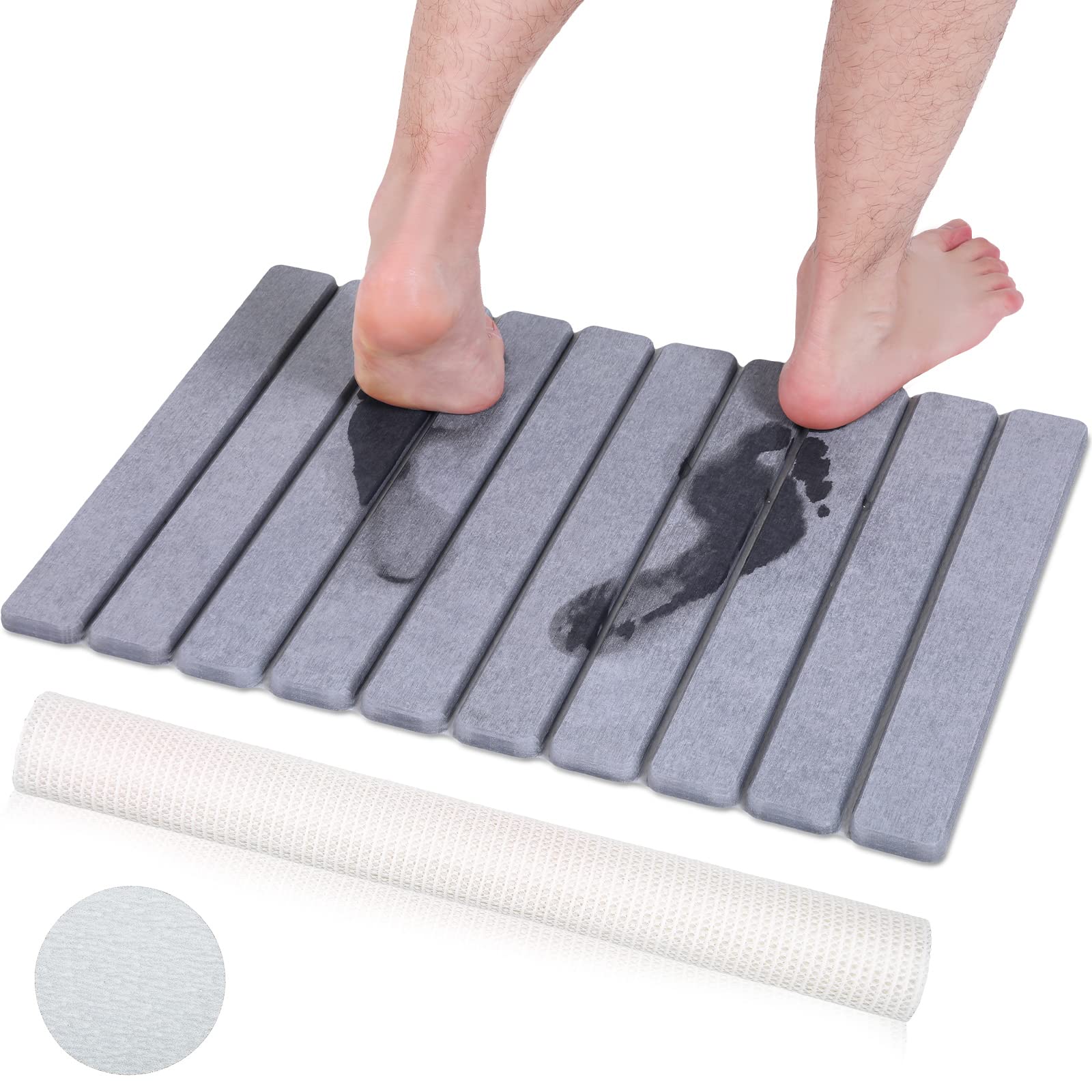 Rollable Diatomaceous Earth Quick Drying Bathroom Stone Mats Absorbent Suit for Kitchen Floor