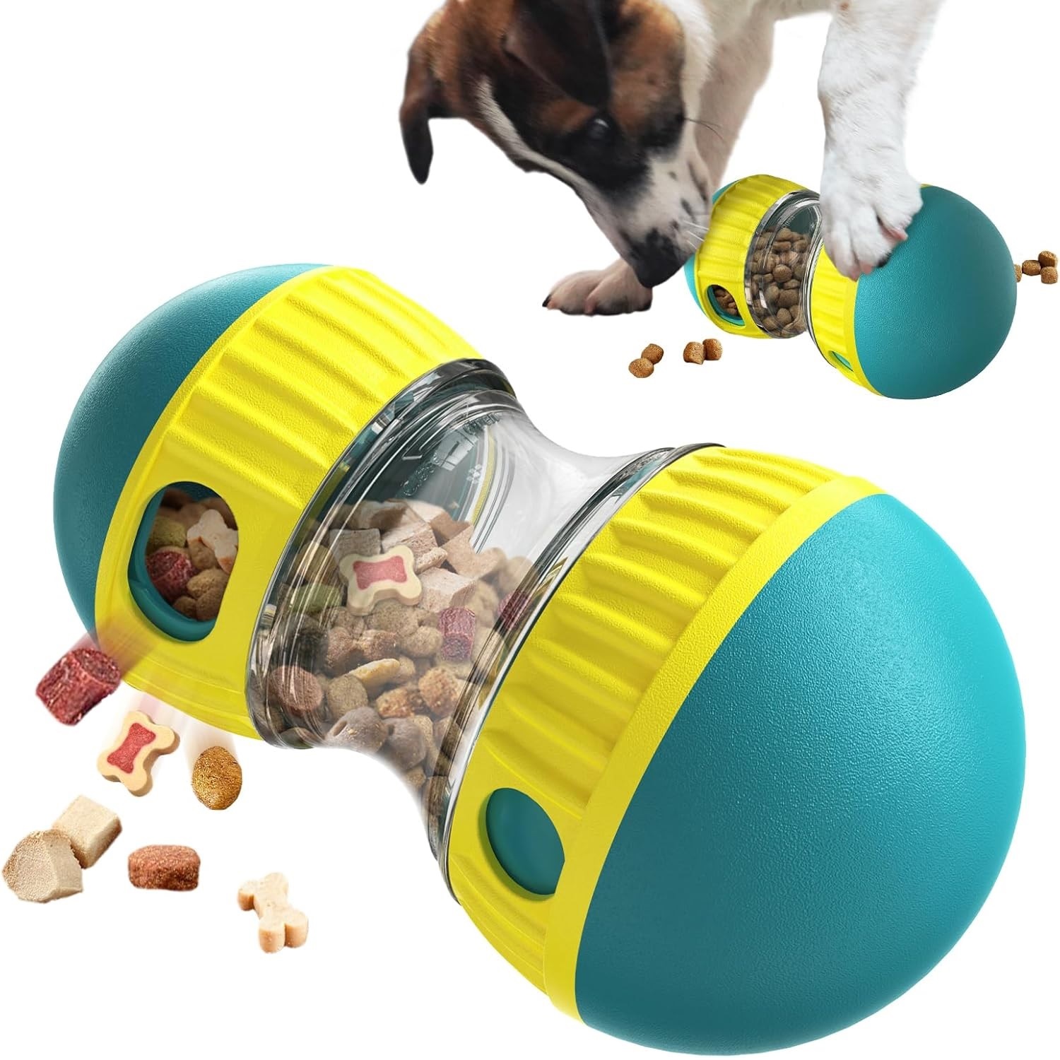 Dog Slow Feeder Adjustable Treat Dispensing Ball for Small Medium Dogs