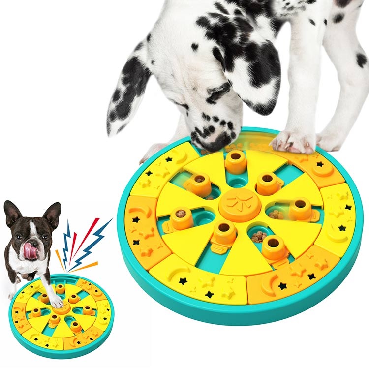 Dog Puzzle Toy Brain Stimulating IQ Training Disc Slow Feeder