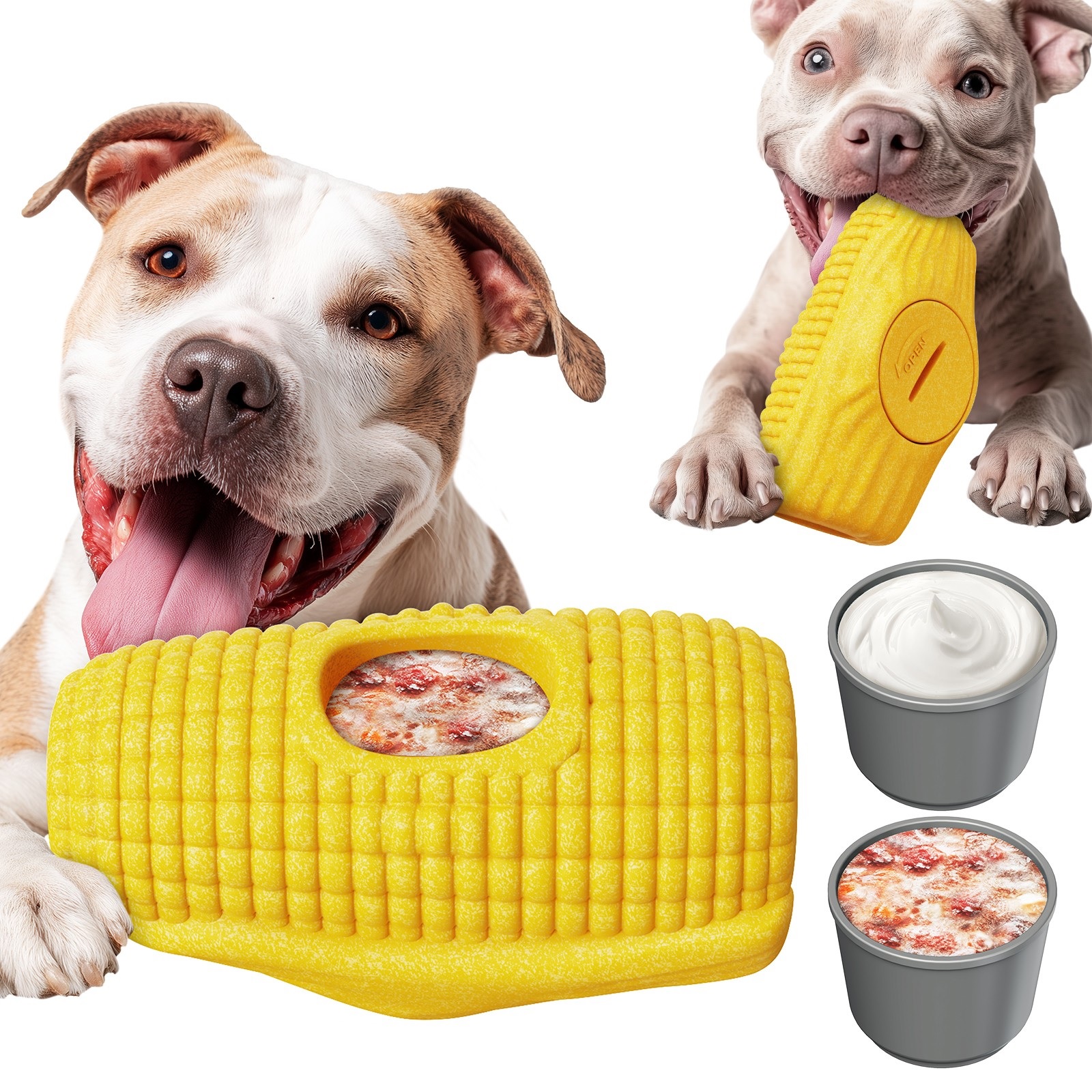 Corn Mold Cups Dog Enrichment Chew Toy for Aggressive Chewers