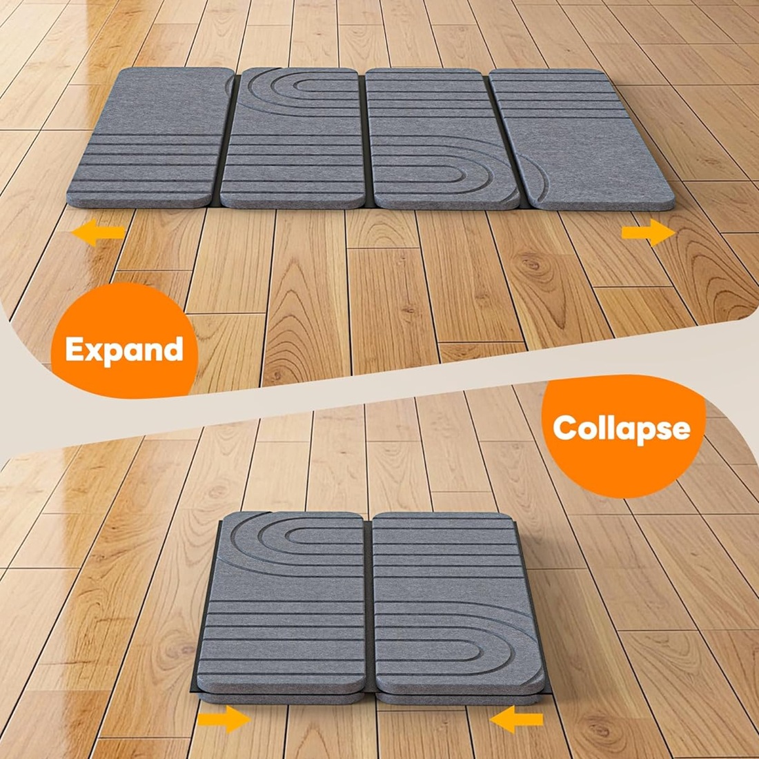 Foldable Stone Bath Mat Non Slip Bath Mats
